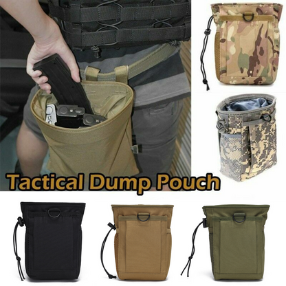 Tactical Molle Dump Pouch Drawstring Magazine Dump Bag Utility Belt Ammo Pouch
