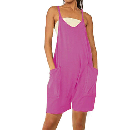 Dungarees Jumpsuit Holiday Ladies Casual Baggy Jumpsuit Playsuit