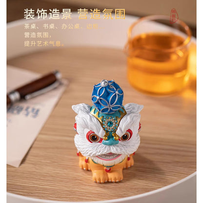 Chinese Style Rotate Hydrangea Lion Resin Tea Pet 9.5cm 3.8in Chinese Tea Set