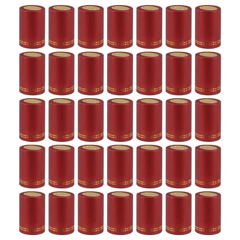 Wine Bottle Caps 100 Pcs Plastic Heat Shrinkable Sealed Cover Barware Tools 33mm
