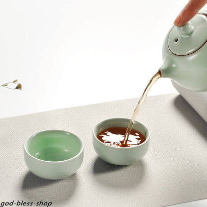 Ruyao Crackle Glaze Tea Cup Chinese Porcelain Kungfu Cup Of Tea China Ceramic