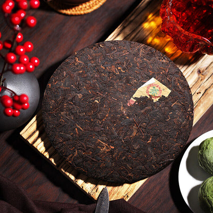 2021 CHINATEA Classic 8571 Yunnan Chi Tse Beeng Cha Pu-erh Tea Ripe Cake 357g