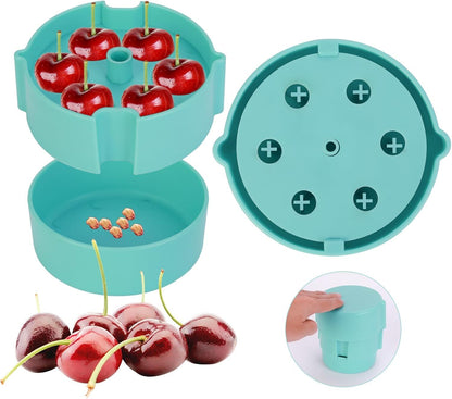 Cherry Pitter - Portable Cherry Pitter Corer Tool, Pits up to 6 Cherries at Once