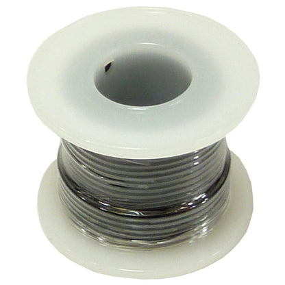 25 Feet Black 22 Gauge Stranded Hook-Up Wire, Tinned Copper, PVC Insulation