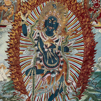 Ancient Tangka Embroidery Guanyin Bodhisattva in Tibet, China 60*90CM（金刚56#）