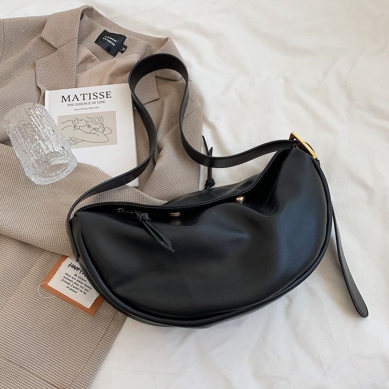 Crossbody Bags Soft Leather Handbags Solid Bags Shoulder Purse Women Vintage 1PC