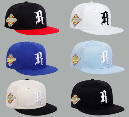 R Letter Snapback Baseball Cap Hat Adjustable Cali Era Hip Hop Flat Men Cotton