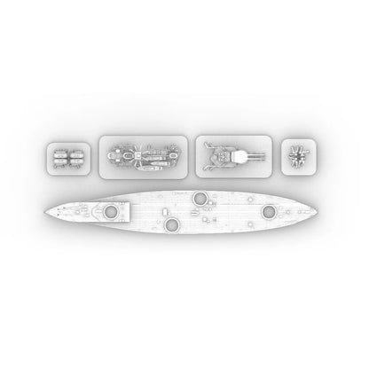 SSMODEL SS2000528 1/2000 Military Model Kit HMS ColossusBattleship 1918