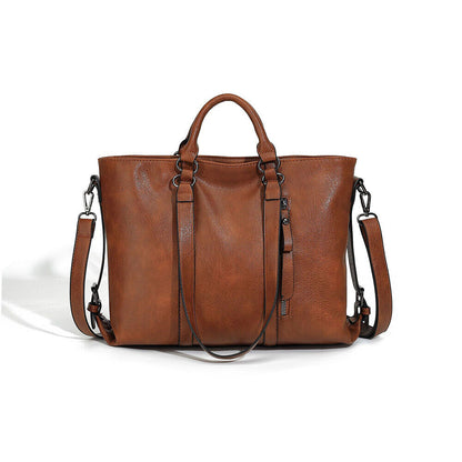 Soft Leather Handbag Shoulder Bag Crossbody Satchel Large Capacity Messenger Bag
