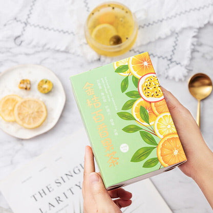 Freeze dried citrus, passion fruit, honey tea, lemon slices flower fruit tea