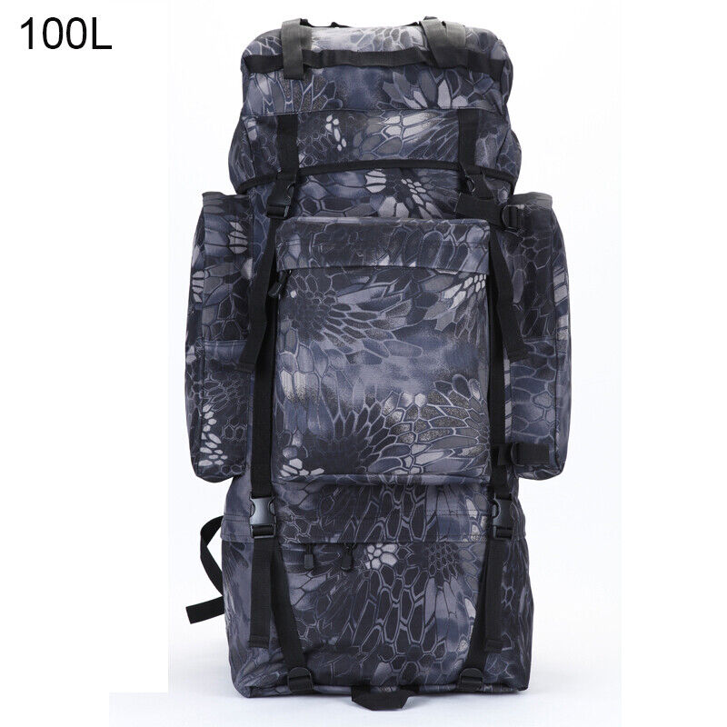 100L Military Tactical Backpack Large Capacity Waterproof Travel Bag Rain Cover