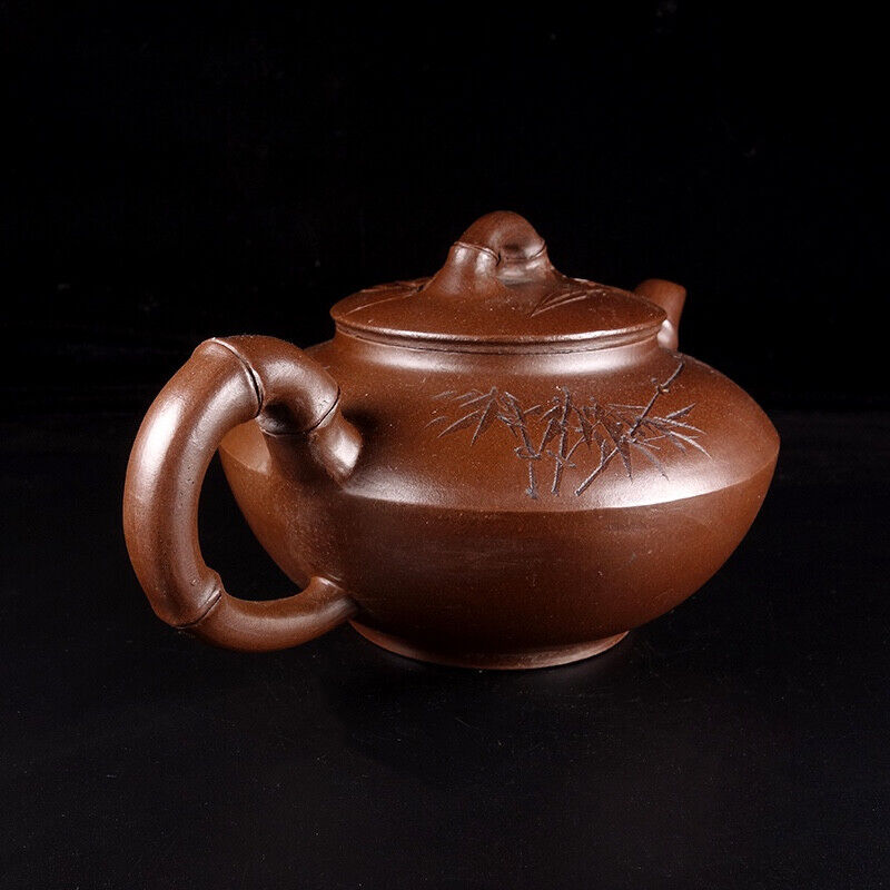 Chinese Yixing Zisha Clay Handmade Exquisite Teapot （竹韵 底款：金鼎商标）