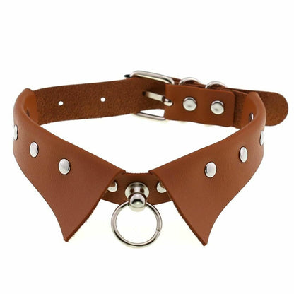 Women Men Chokers Steampunk Party Necklace Gothic Collar Pendants Leather 4x43cm