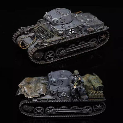 Homemade 1/72 German No.1 Tank Type B Painted Model Static Ornament Toys