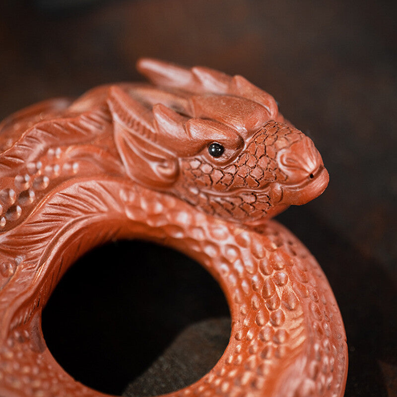 Creative Tea Pet Dragon Carved Handmade Artware Holder For Lid Of Pot Ornaments