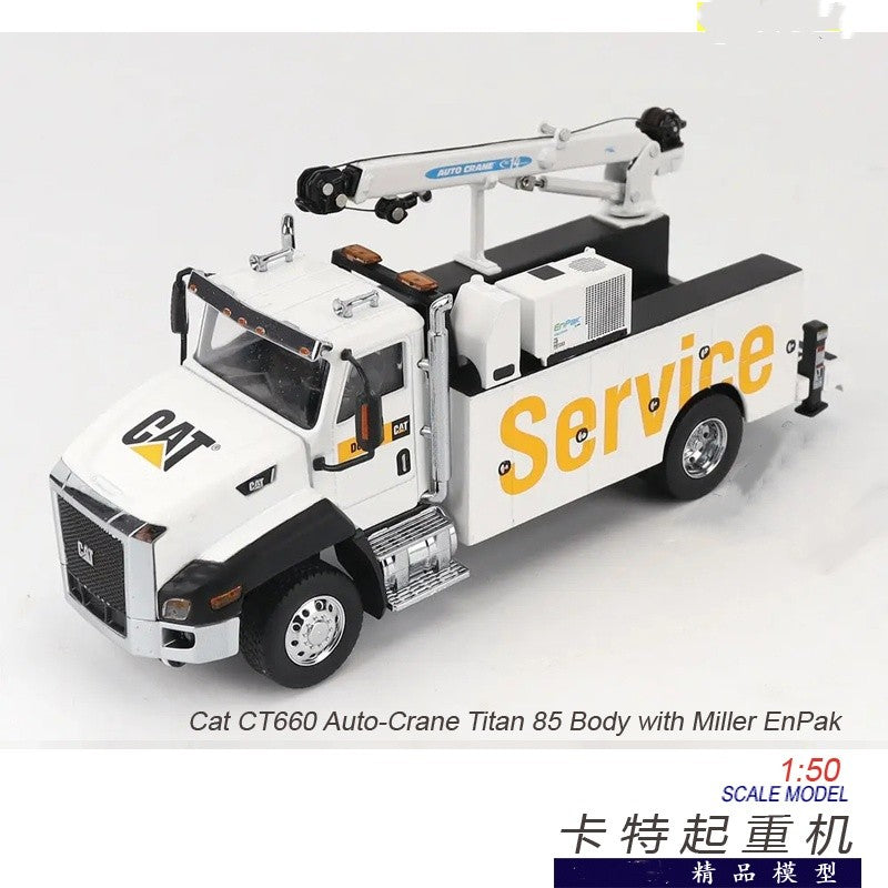 1:50 DM CAT CT660 Auto-Crane Titan 85 Body & Miller EnPak Machine Diecast Model