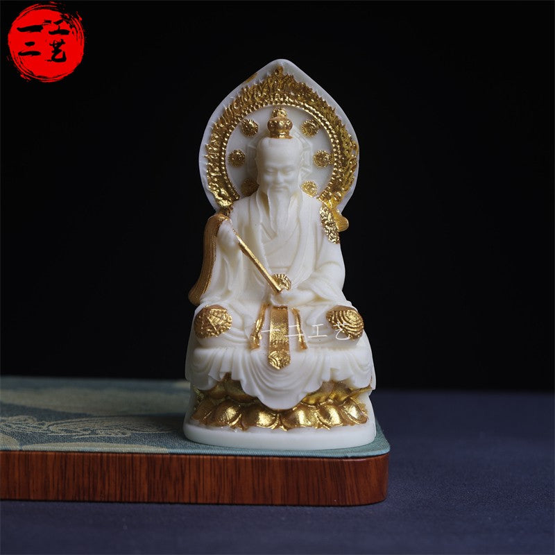 3 PC 5" Resin Three Pure Ones Statue Taoist Trinity Pristine Divine Gods Home