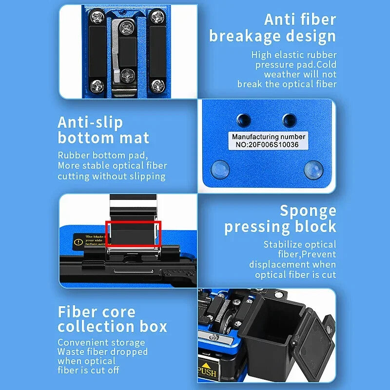 AUA-S3 Fiber Cleaver FTTH Cable Fiber Optic Cutting Knife Three-in-one Clamp