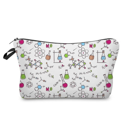 Natural Science Printed Student Pencil Case Teacher Cosmetic Storage Toilet Bag