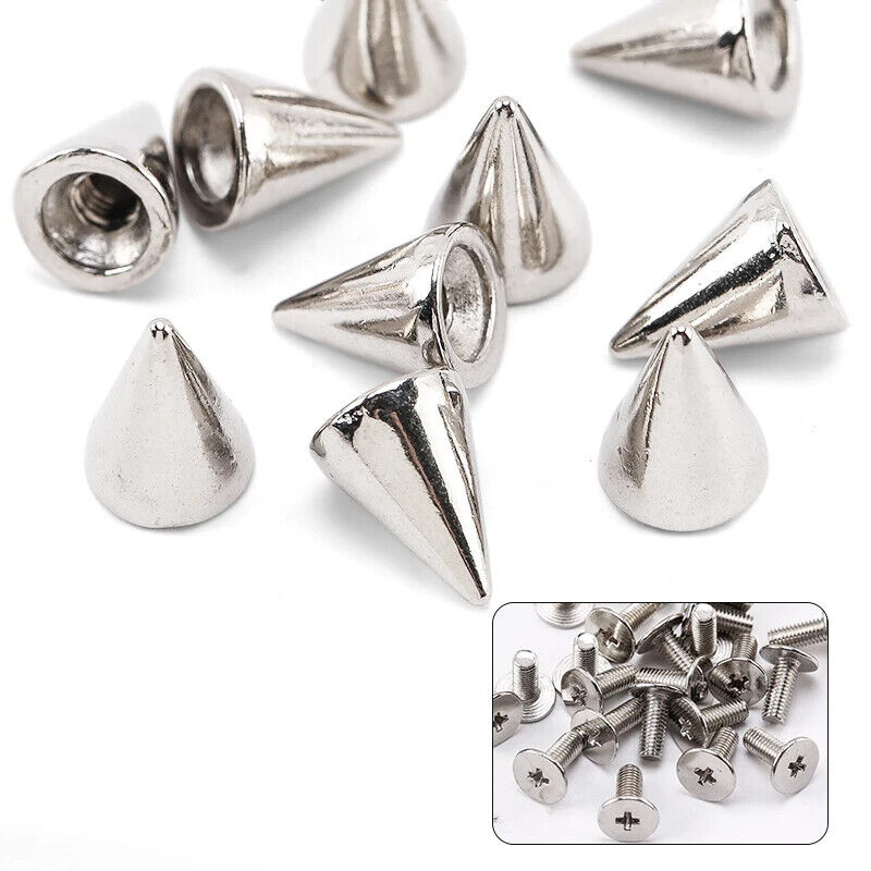 Studs & Spikes 25Pcs Punk Buttons Rivets Set DIY Craft Clothes Garment Screwback