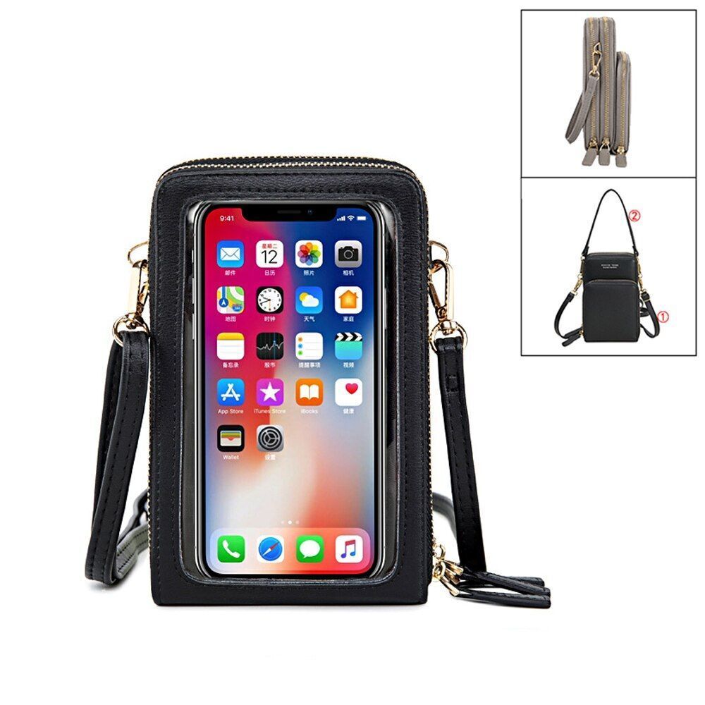 Women Leather Shoulder Bags Large Capacity Crossbody Bags Handbag Phone Purse