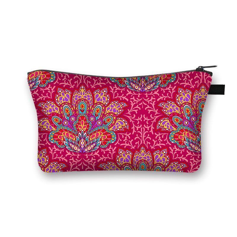 Vintage Pattern Multifunctional Cosmetic Bags Organizer Gothic Wallet Polyester