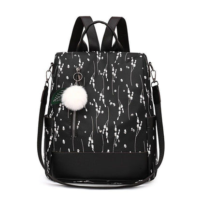 Backpack College Students School Bags Flower Print Backpack Casual Traveling Bag