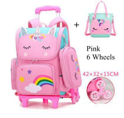 School Trolley Bag Girls School Bag Backpack Bags School Wheeled Backpack Bag