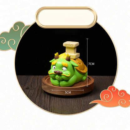 2024 Chinese Zodiac Dragon Resin Statue Year Gift Home Car Mascot Decor Ornament