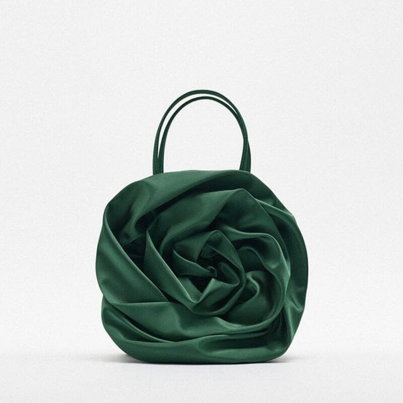 Flower Shoulder Bag Woman Women Handbags Green Ladies Messenger Bag Purse