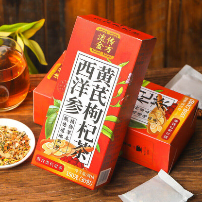 流传金方American ginseng, astragalus, goji berry tea bag tea health tea