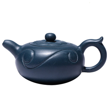 China Yixing Zisha Pottery Celeste Clay Handmade 280cc Auspicious Clouds Teapot