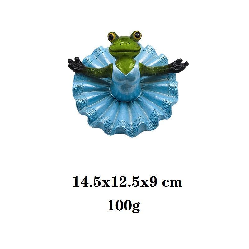 Frogs Statue Resin Floating Sculpture Desk Ornament Tank Garden Pond Decorations