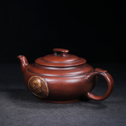 Chinese Yixing Zisha Clay Handmade Exquisite Teapot（上新桥(文革壶) 底款：周桂珍）