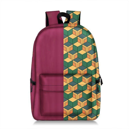 Backpack Waterproof Student School Bag Bookbag Cosplay Travel Fashion Red Purple