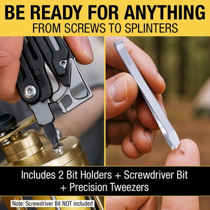 Screwdriver Bit + Tweezer Holder Set Compatible with Leatherman Signal - EDC Upg