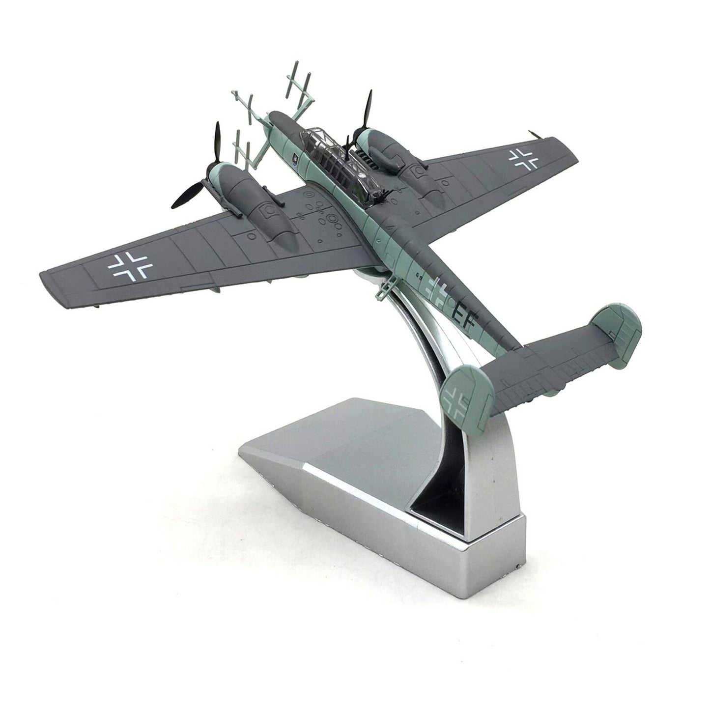 1/100 WWII German Bf-110 G-4 Night Fighter Alloy Aircraft Model Military Scene K
