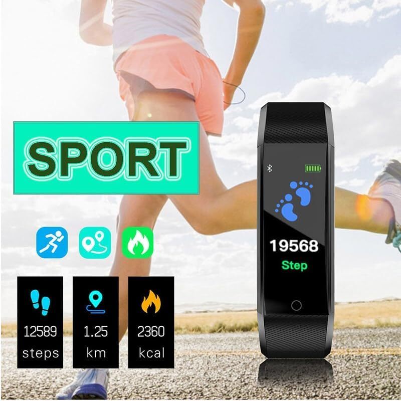 USA Sports Fitness Tracker Watch Heart Rate Blood Pleasure Activity Monitor Lot