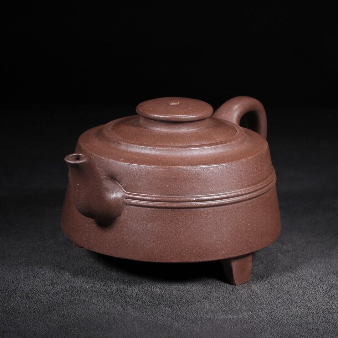 Chinese Yixing Zisha Clay Handmade Exquisite Teapot（三角线圆 底款：徐汉棠）