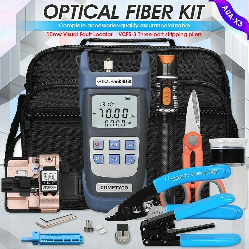 Fiber Optical Power Meter 10mW Visual Fault Locator AUA-X3 Optical Fiber Cutter