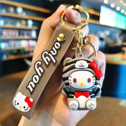 Cinnamoroll Hello Kitty Kuromi Cute Cartoon Anime Keychain Car Bag Pendant Gift