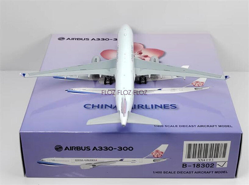 JC Wings China Airlines for Airbus A330-300 B-18302 1:400 Plane Pre-built Model