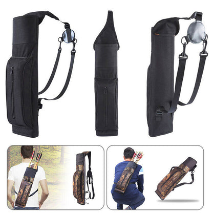 Archery Quiver Back Bag Shoulder Bag Holder Arrow Pouch Single Double Shoulder