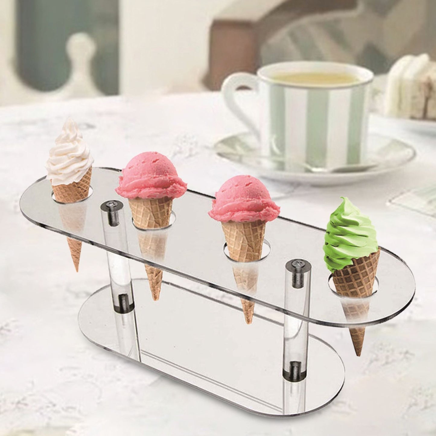 Cupcake Display Stand 5Tier Clear Acrylic Party Cake Dessert Holder Jewelry Rack