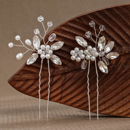 Women Hair Combs Korean Fashion Pearl Handmade Hairpins Clip DIY Styling Jewelry