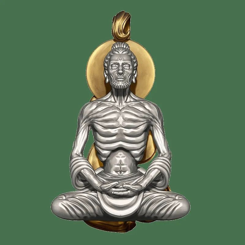 Maitreya Buddha Pendant Necklace Vintage Bodhi Amulet Jewelry Men Lucky Charm