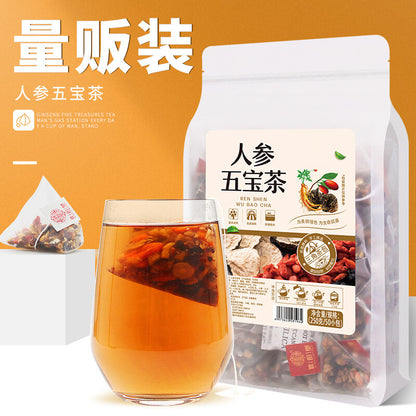 Ginseng Five Treasure Tea Wubao Men's Health Tea Red Date 250g (5gx50pack)