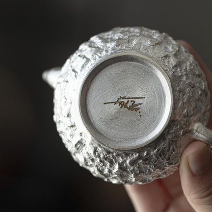 90ml Sterling Silver Tea Pot Ball Shaped Infuser Holes Marked Pot Pure Silver