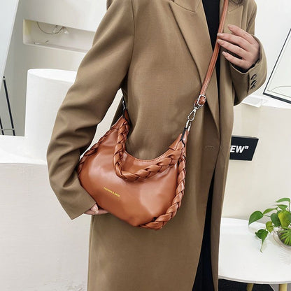 Retro Shoulder Bag Leather Handbags Crossbody Bags Armpit Purse 27*7*13 CM 1PC