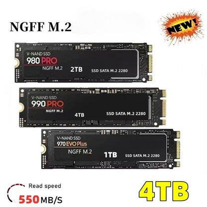 M. 2NGFF 990PRO Solid State Drive 4TB SATA3 High Speed SSD 1TB 970EVOplus
